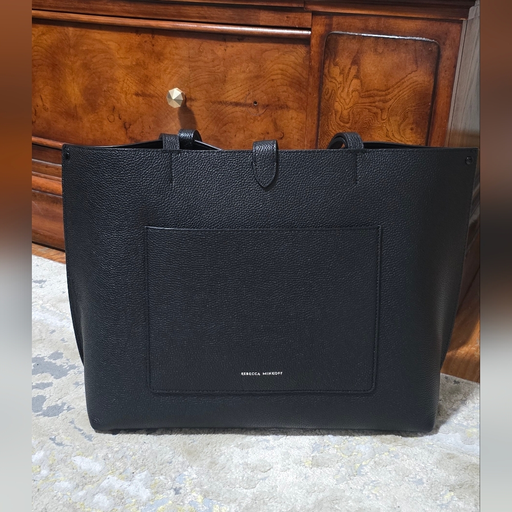 Rebecca Minkoff Black Leather Tote - Picture 6 of 7